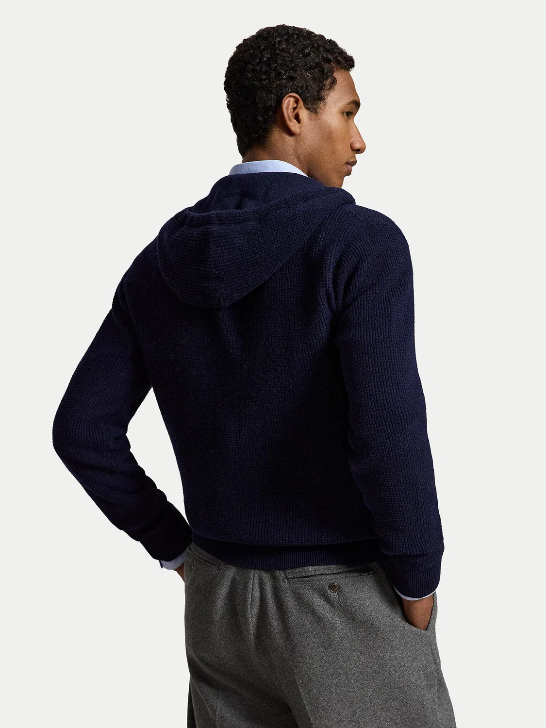 Мужской кардиган стандартного кроя Polo Ralph Lauren, темно-синий — фото 3