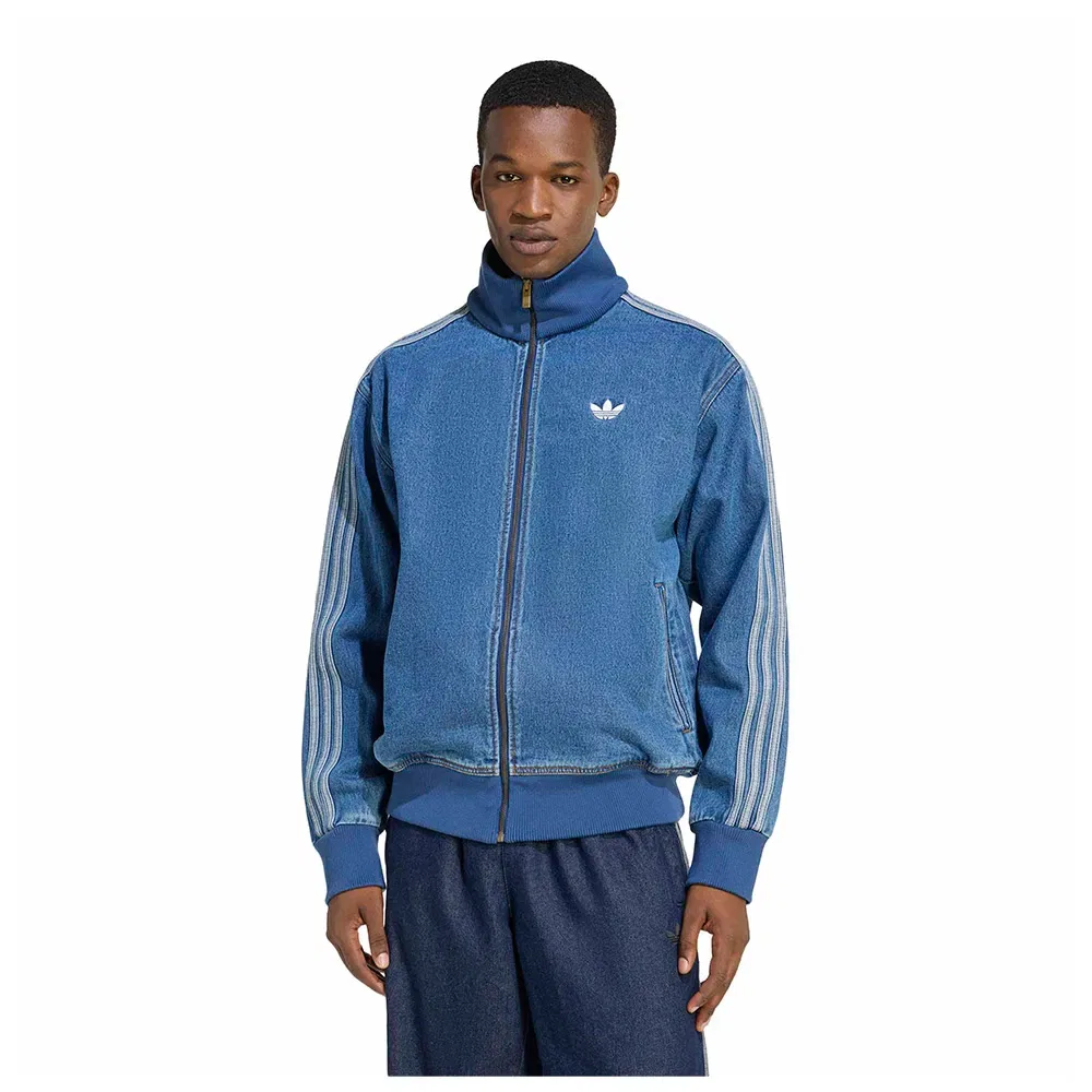 Худи на молнии Adicolor Denim Firebird Adidas Originals, синий
