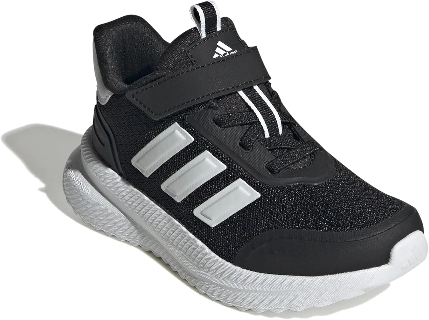 Детские кроссовки для девочек с эластичной шнуровкой X_PLR Path Adidas, Black/White/Black — фото 2