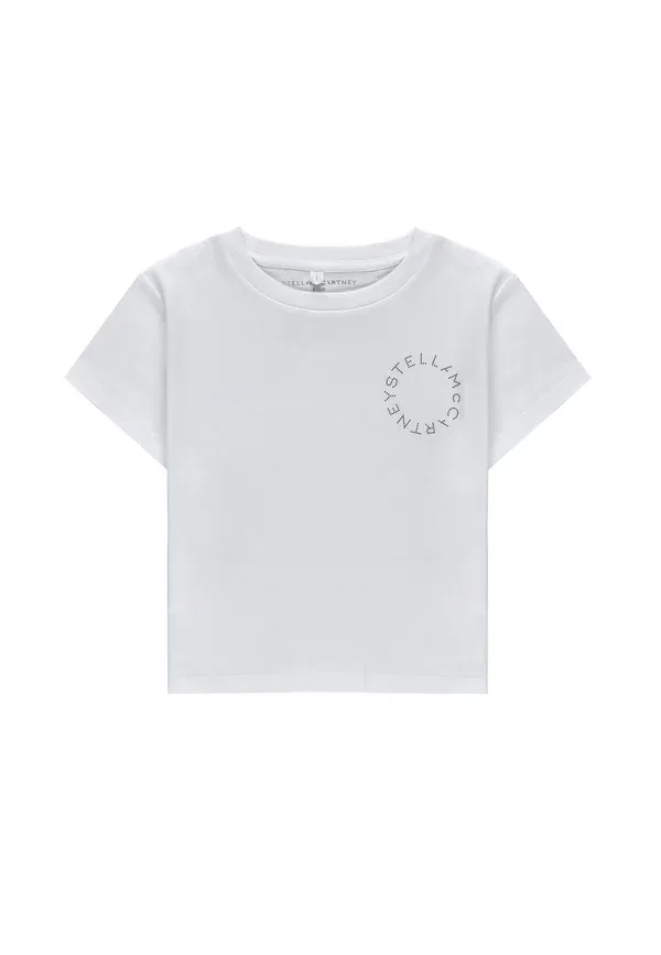 Футболка с пайетками Print t-shirt Stella Mccartney Kids, bianco, белый