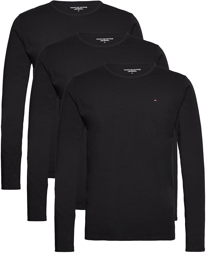 Комплект лонгсливов Tommy Hilfiger Altri, 3 предмета, черный