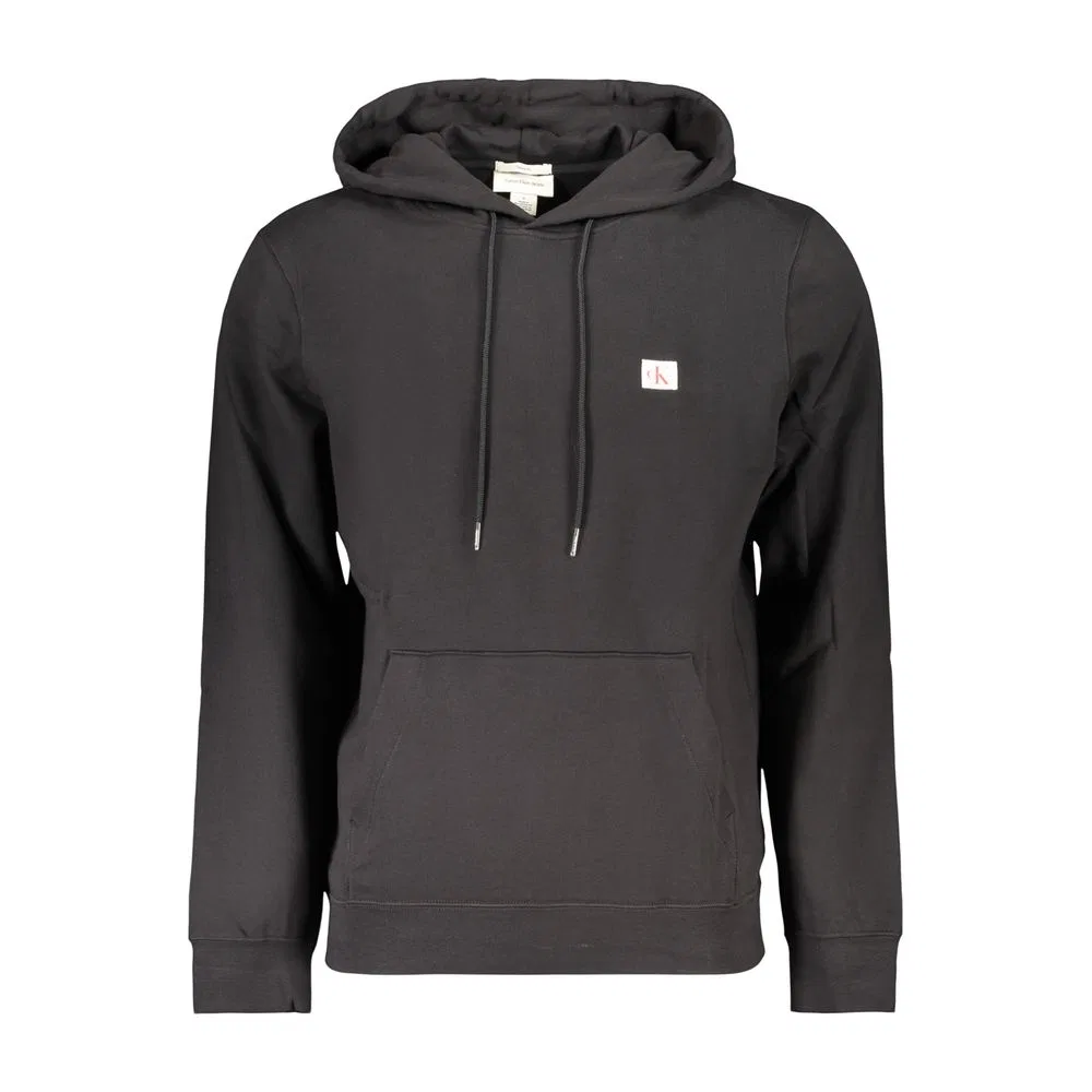 Мужское худи с длинным рукавом Black Cotton Calvin Klein, Black