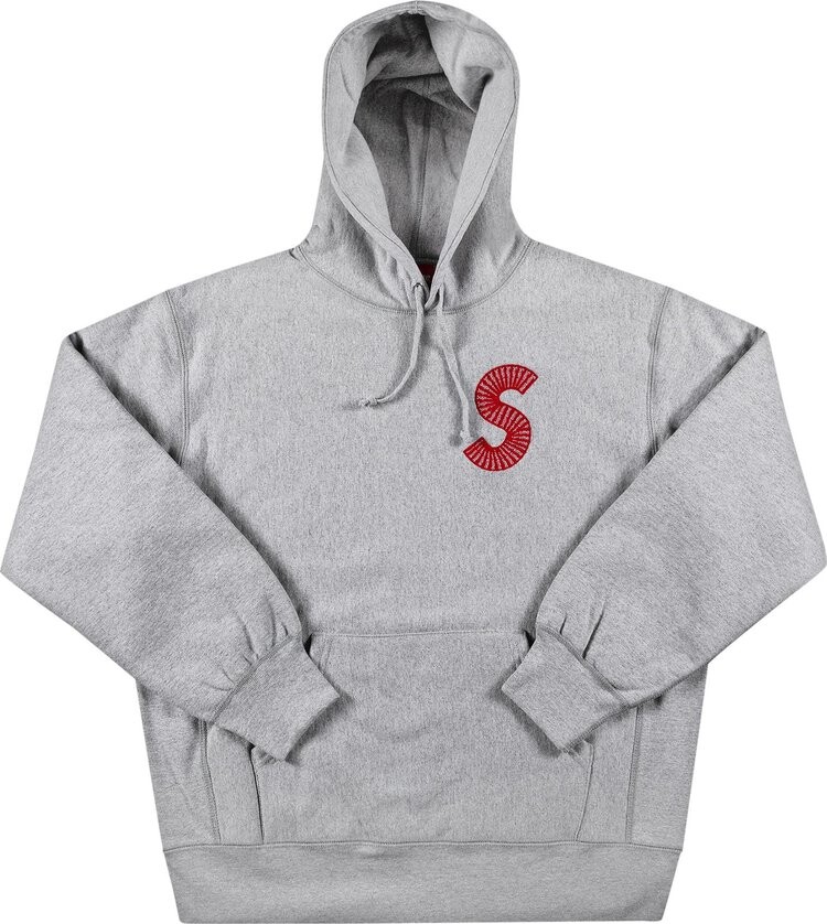 

Толстовка Supreme S Logo Hooded Sweatshirt 'Heather Grey', серый