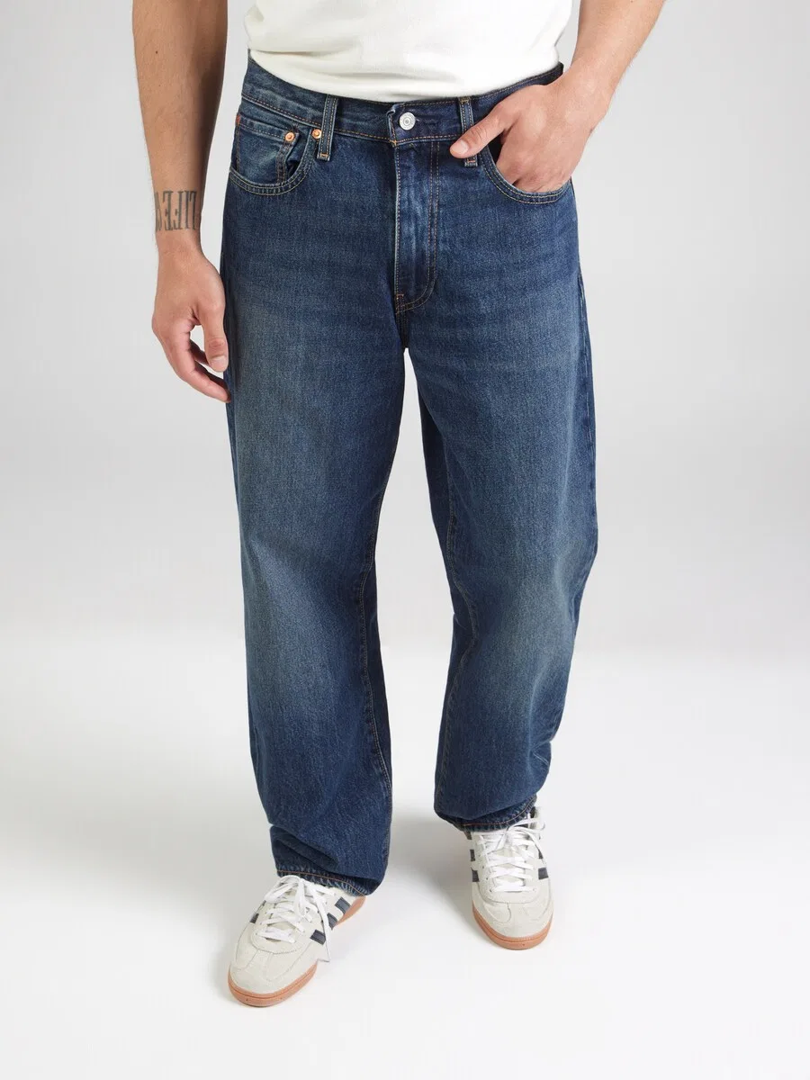 Джинсы LEVI'S свободного кроя '568' цвета индиго — фото 3