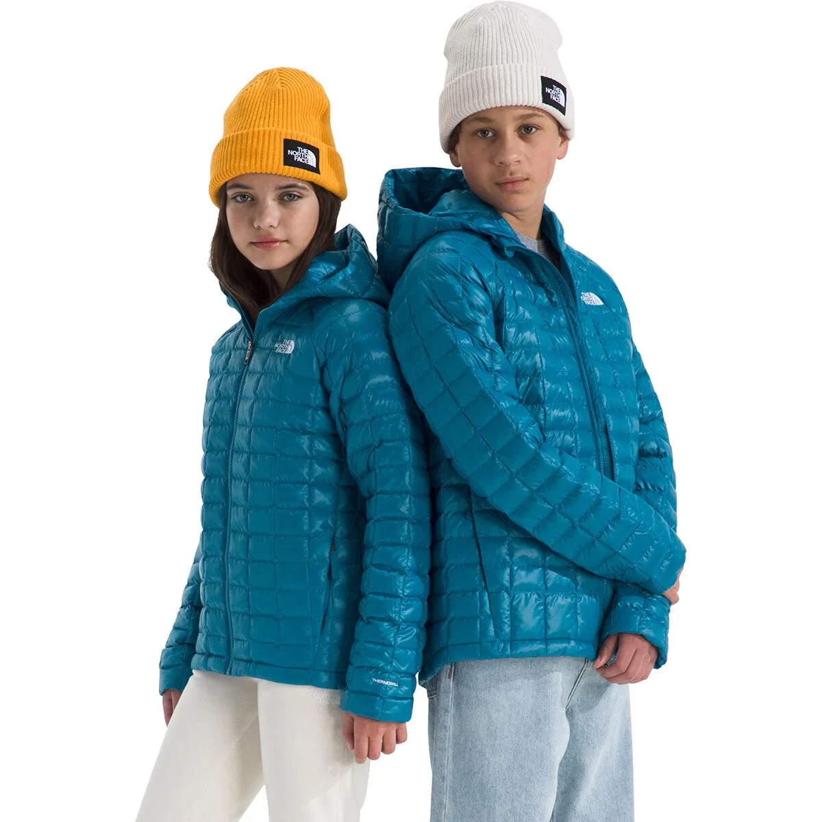 Детская куртка для мальчиков с утеплителем ThermoBall Hooded Jacket The North Face, Dusk Blue