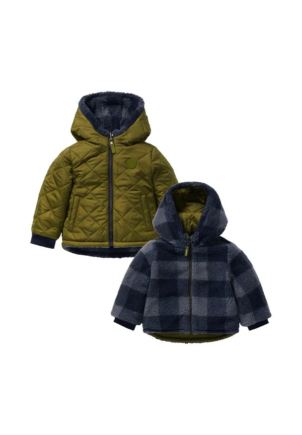Двусторонняя зимняя куртка omachi Noppies, Check Pattern - Blue — фото 4