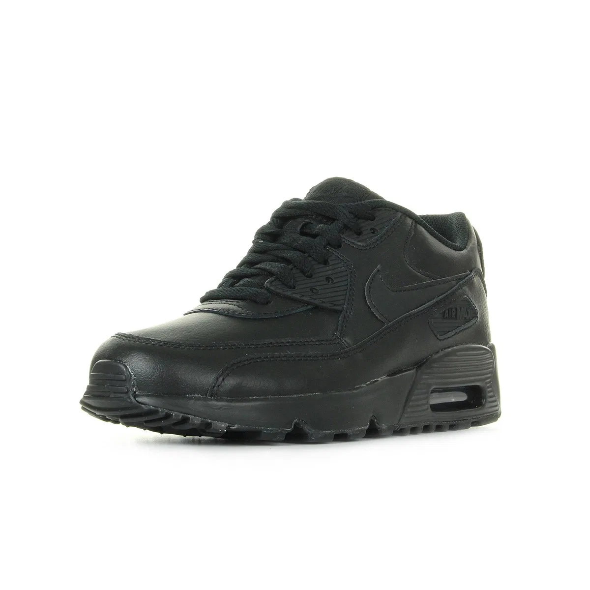 Детские кроссовки для мальчиков с кожаным верхом NIKE Air Max 90 LTR (GS), Черный Black 001