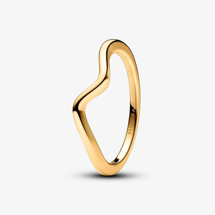 

Кольцо Pandora Timeless Polished Wave, золото