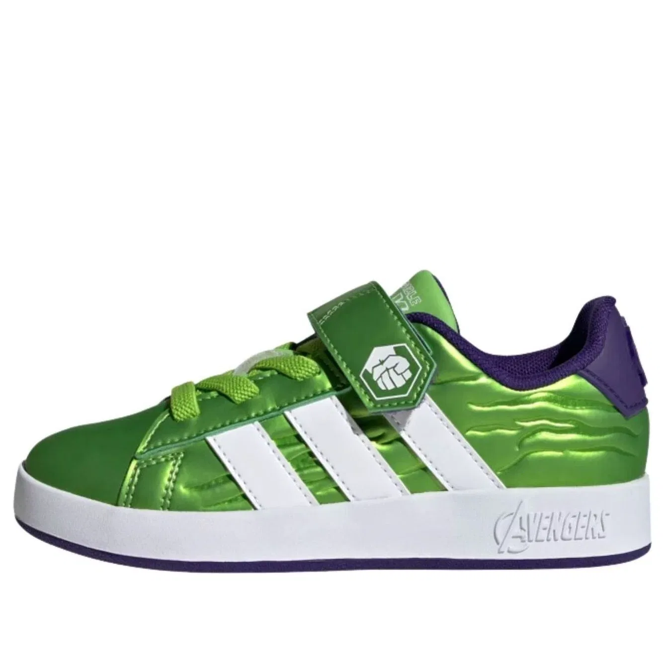 Детские кроссовки для мальчиков на липучке Grand Court Adidas, зеленый