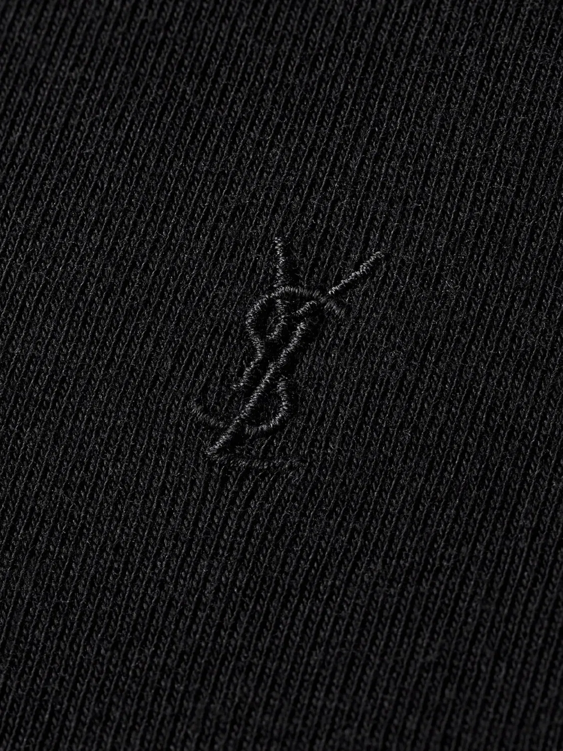 Футболка Cassandre в рубчик Saint Laurent, черный — фото 3