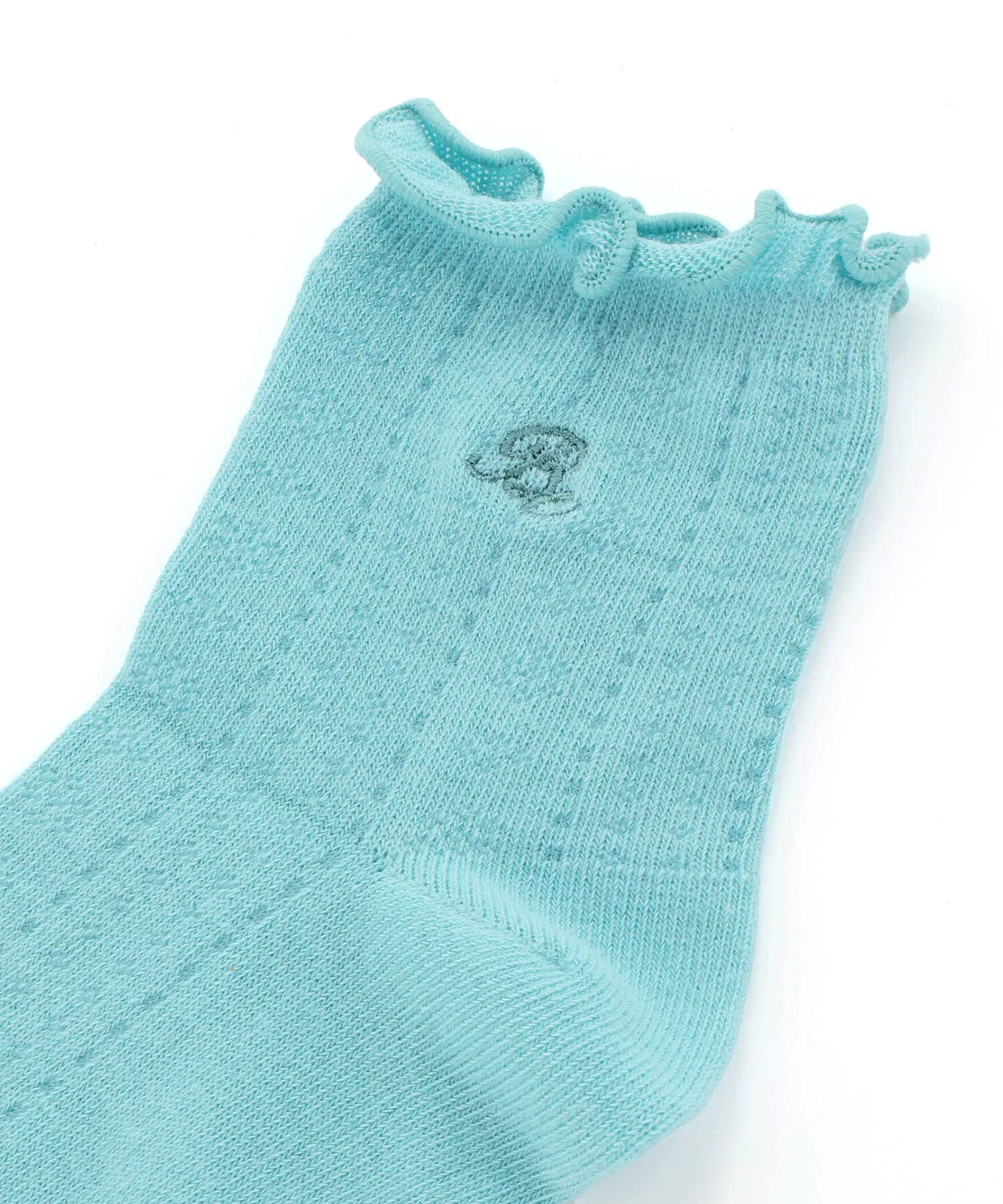 Детские носки с фриллом и кружевной вязкой, 11-24 см BeBe, Green — фото 2