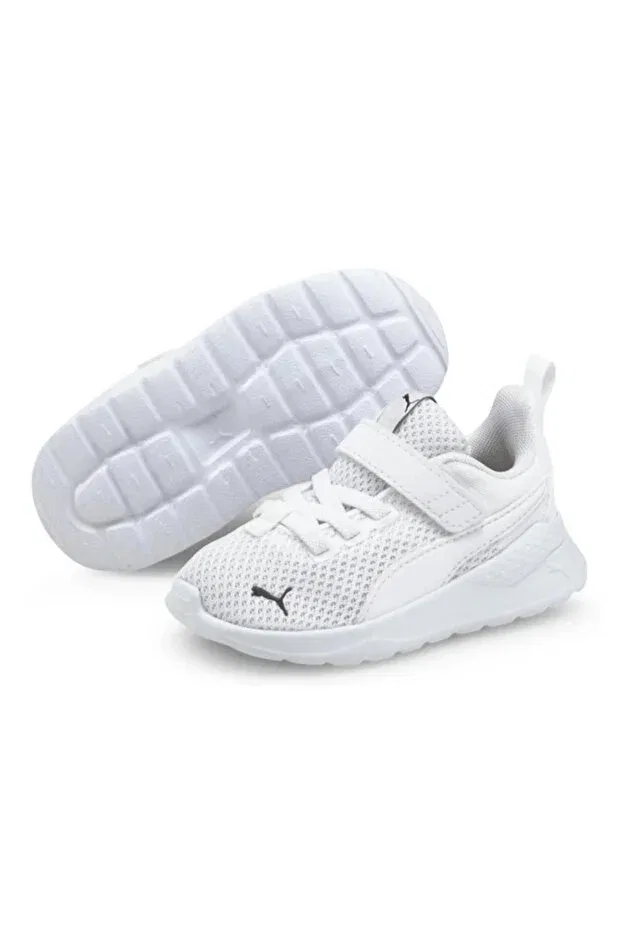 Детские кроссовки для девочек текстильные Anzarun Lite Ac Inf Puma, White — фото 3