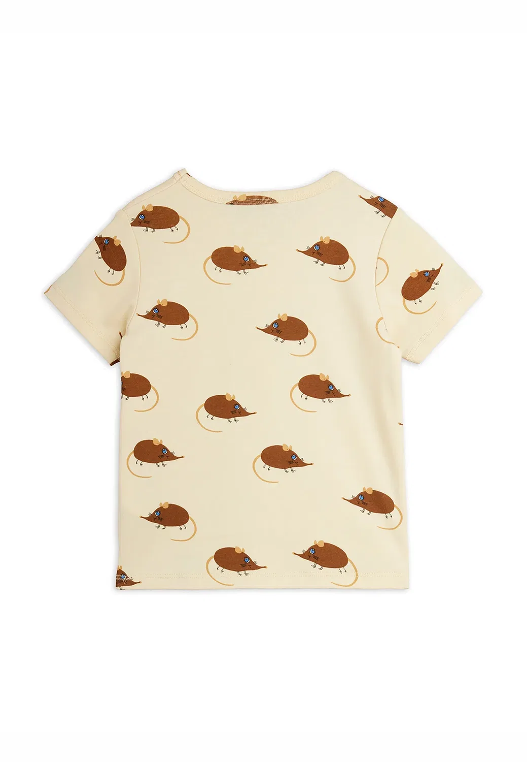 Футболка унисекс с принтом "слон и землеройка" Mini Rodini, Beige — фото 2