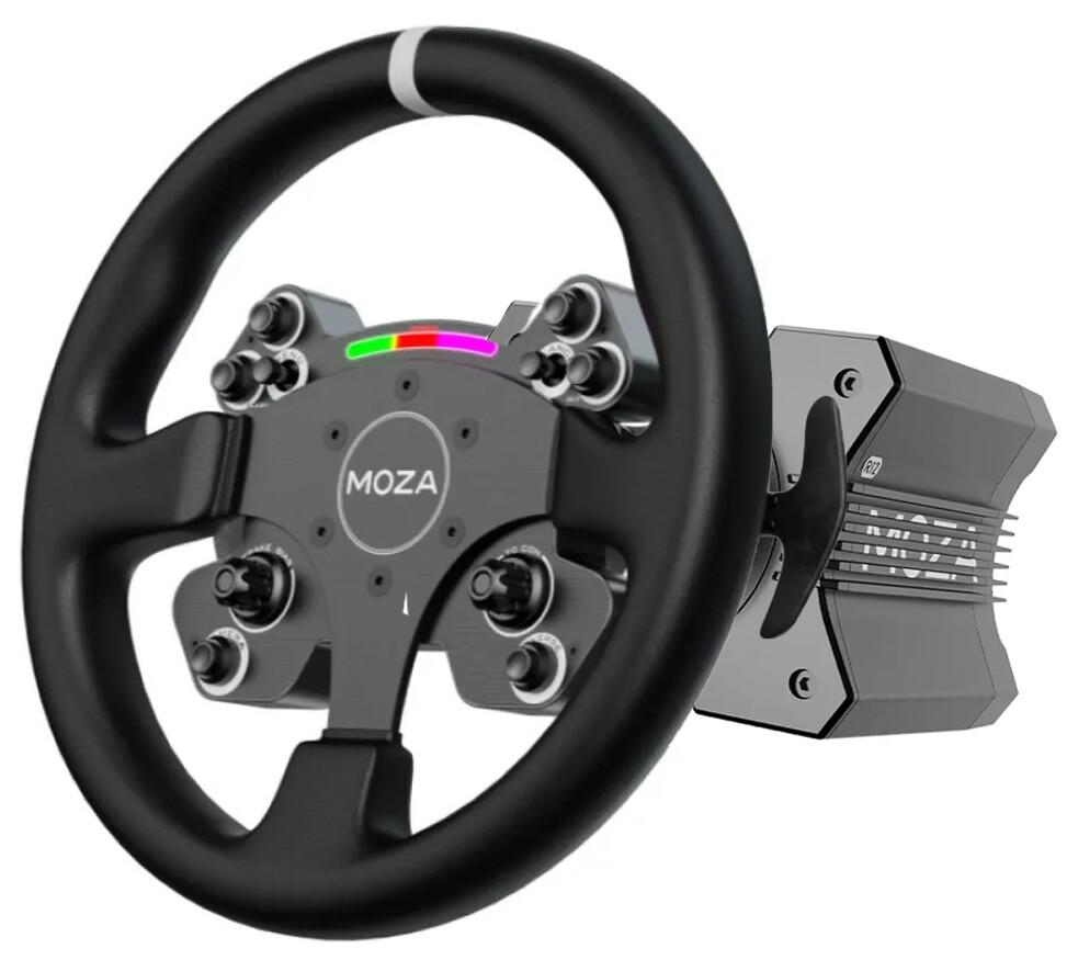 

Руль Moza R12, База руля + руль CS V2P, черный