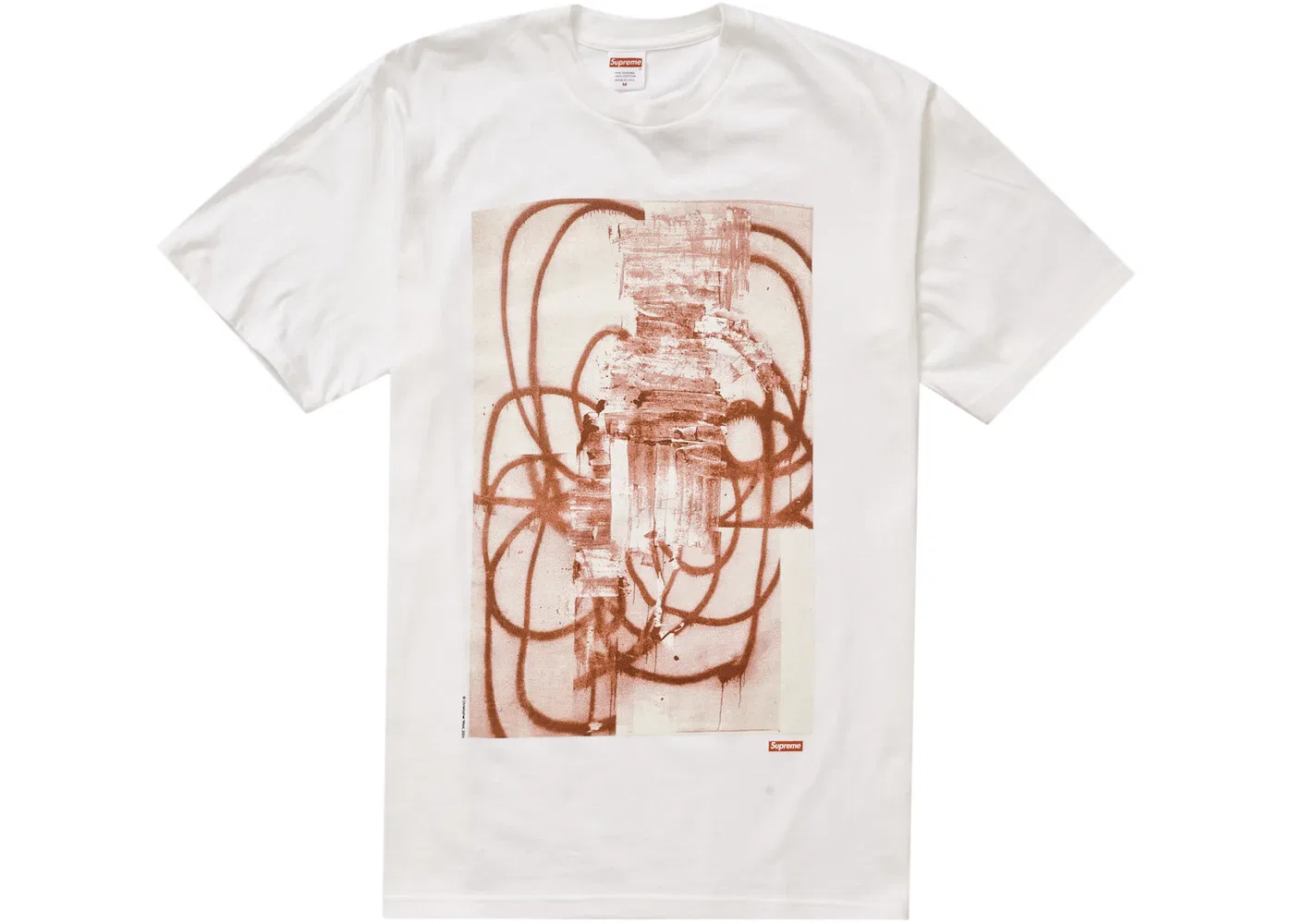Мужская футболка с принтом Christopher Wool 2001 Tee Supreme, Белая
