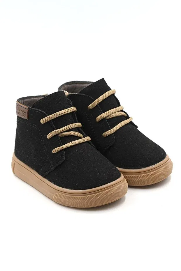 Детские ботинки для девочек с принтом Dusty orthopedic zip-up lace-up girls-boys kids boots shoes Generic Brands, Black