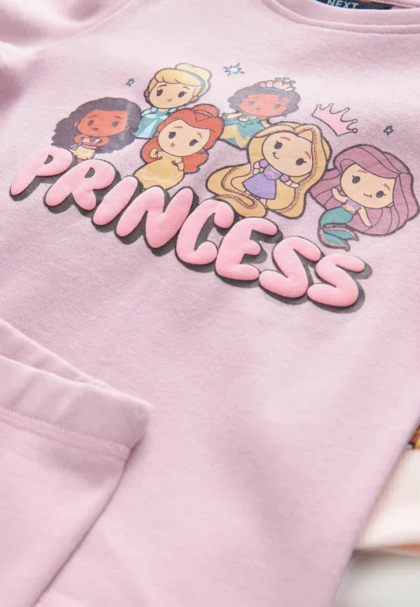 Пижамный комплект из хлопка Disney Princess Regular Fit Next, mauve cream, сиреневый/кремовый — фото 4