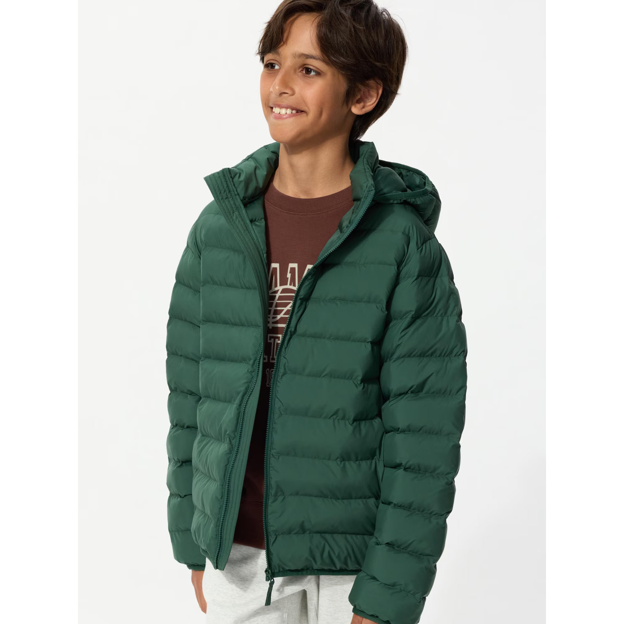 

Пуховик Uniqlo Pufftech детский, 55 зеленый