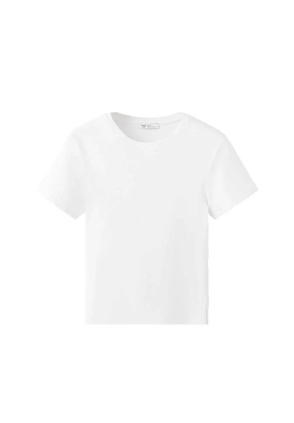 Подростковая - базовая футболка Mango Kids, Off-White — фото 3