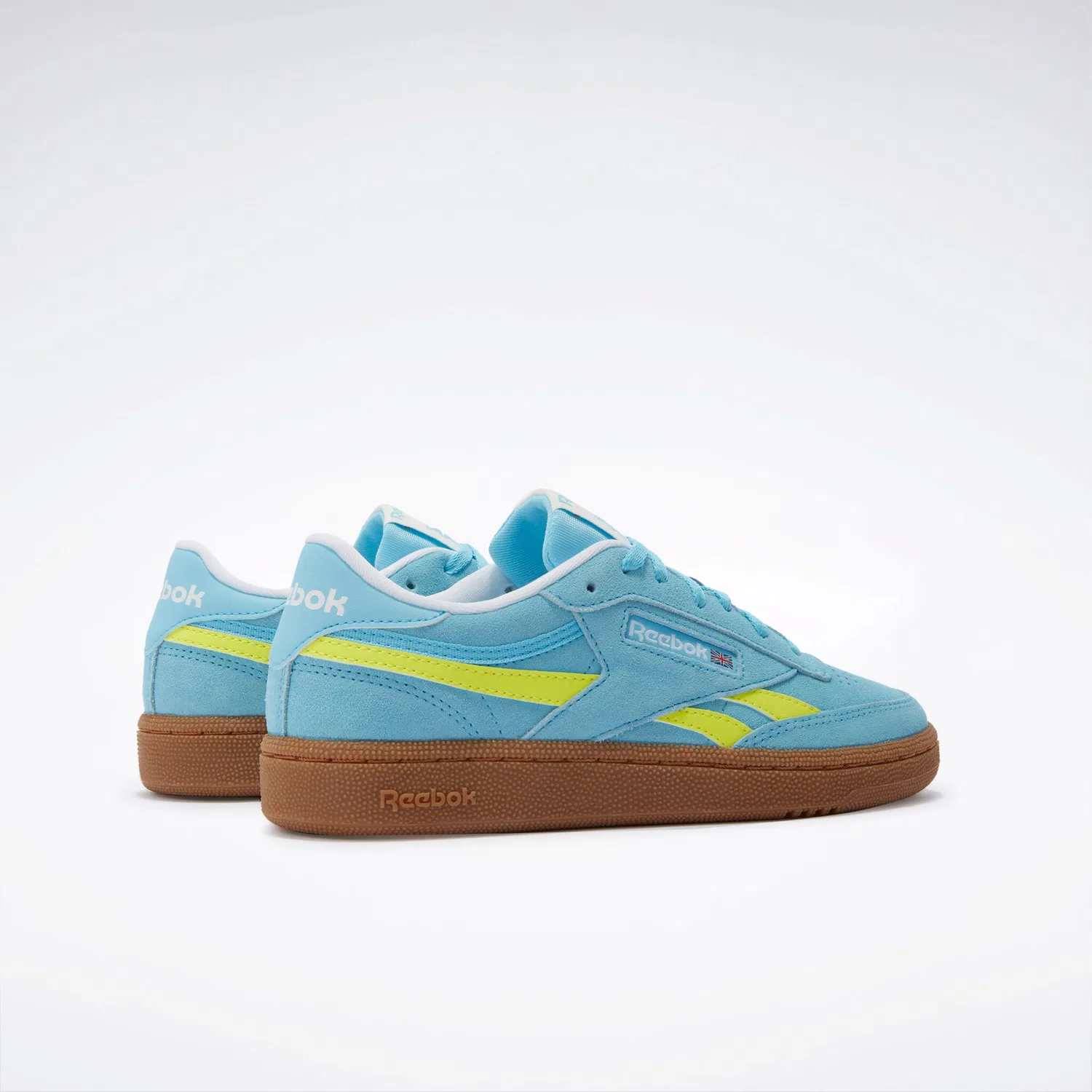 Детские кроссовки на шнуровке Reebok Classic Club C Revenge, Digital Blue/Solar Acid Yellow/Gum — фото 3
