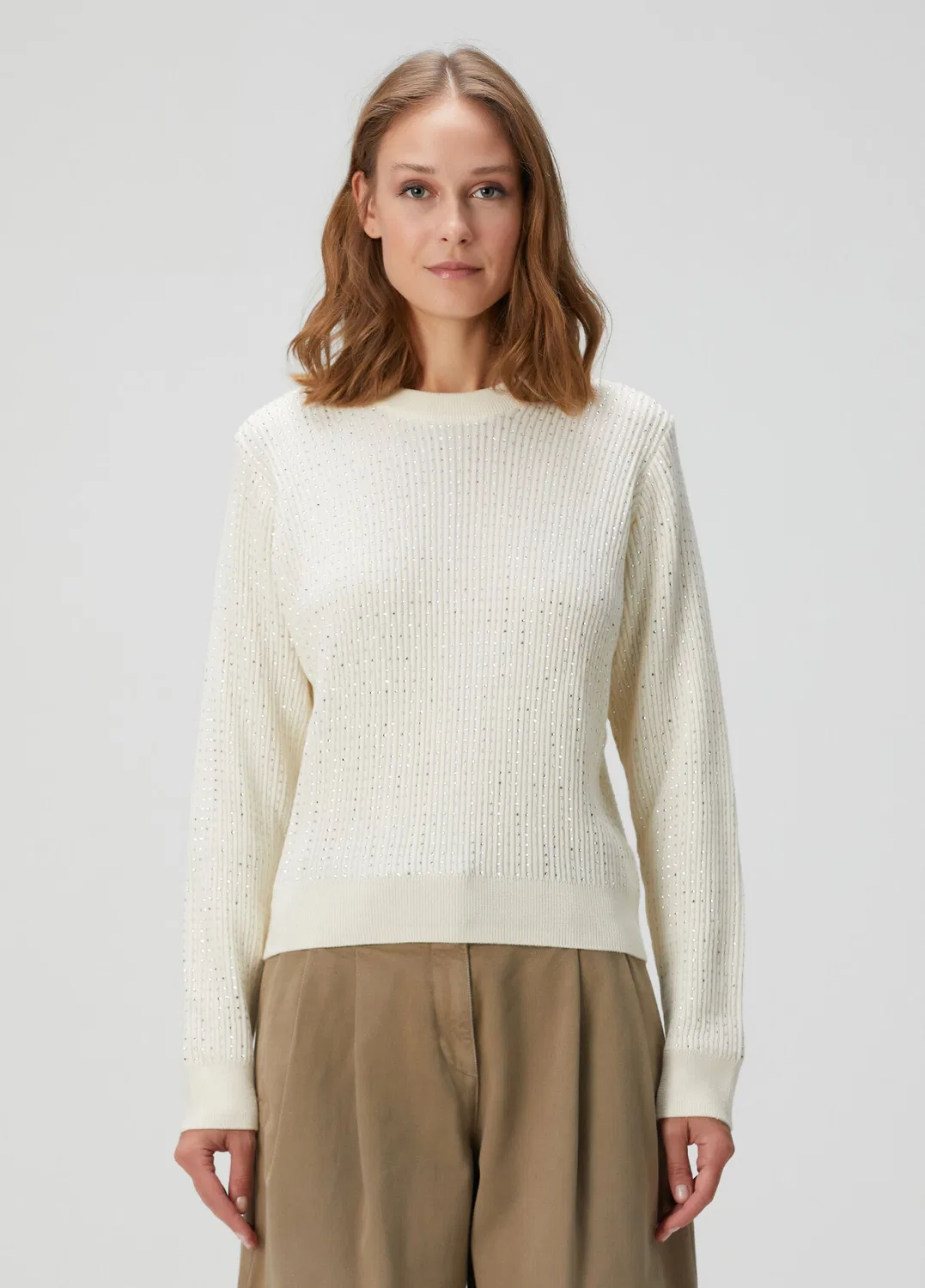 Свитер Golden Goose Ekru Taşlı Yün, white — фото 3