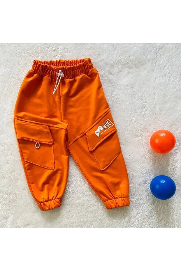 Детские спортивные штаны для девочек хлопковые Bediş Baby Clothes, Oranj — фото 3