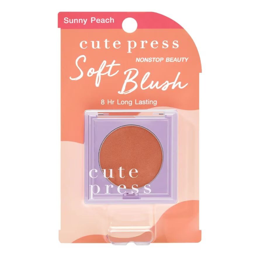 

Cute Press Nonstop Beauty 8 часов Мягкие румяна 3,5 г 02 Солнечный персик, Sunny Peach