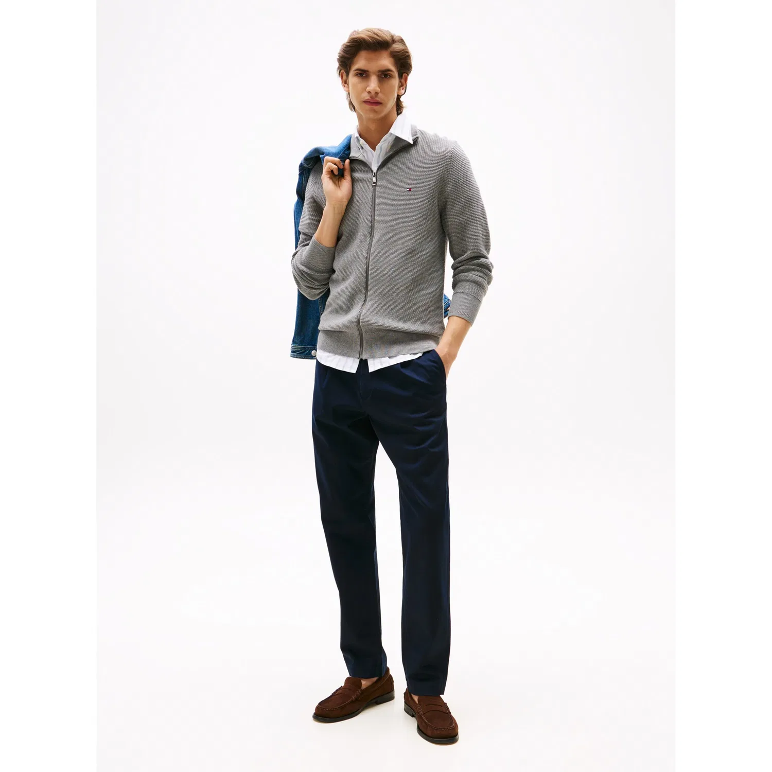 Мужские чиносы свободного кроя HARLEM CHINO SATIN Tommy Hilfiger, Desert Sky — фото 3