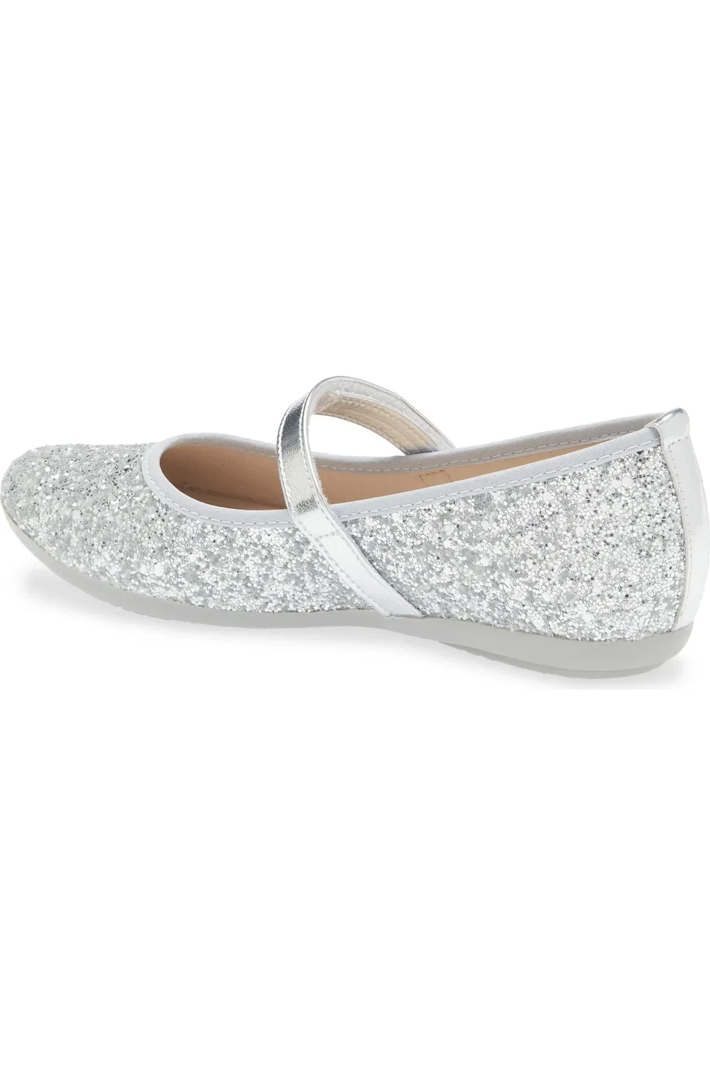 Детские туфли мэри-джейн с блестками Estrella CHILDRENCHIC, Silver Sparkle — фото 2