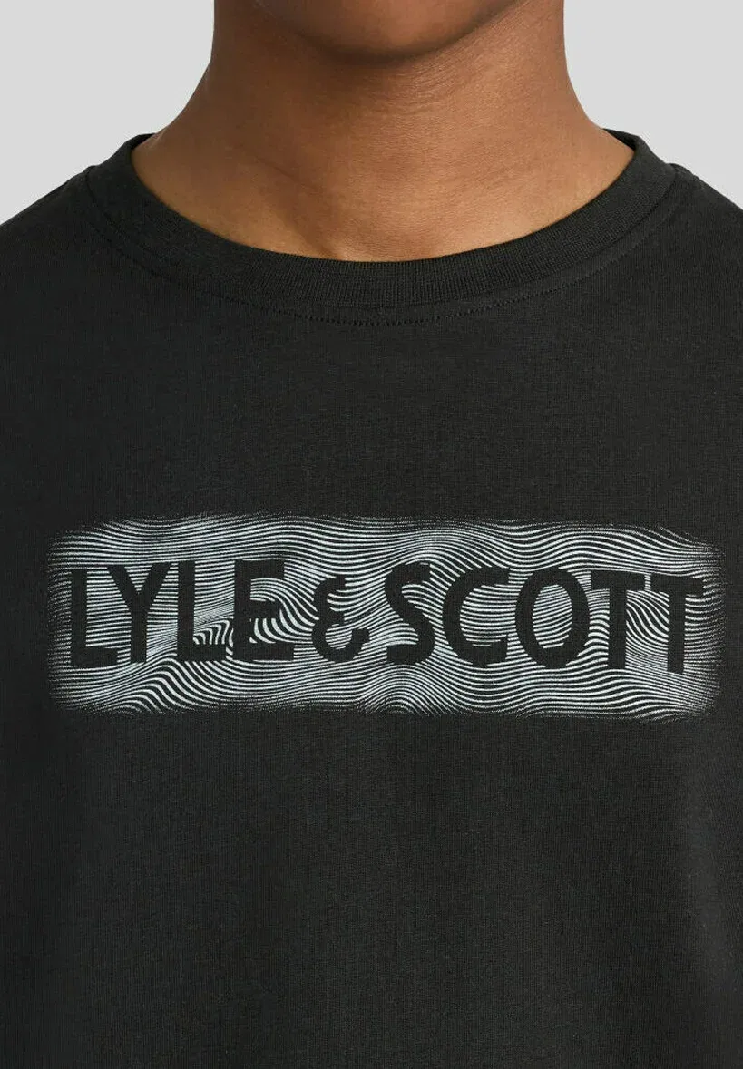 Футболки Ss с графическим логотипом в движении - футболка с принтом Lyle & Scott, Z Jet Black — фото 4