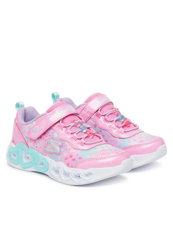 Кроссовки Infinite Heart Lights Skechers, розовый — фото 2