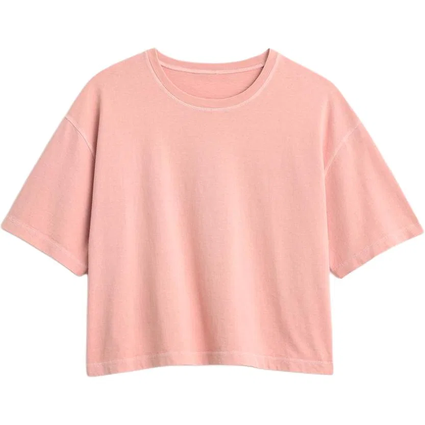 Женская футболка с круглым вырезом Light Peach Red ZARA