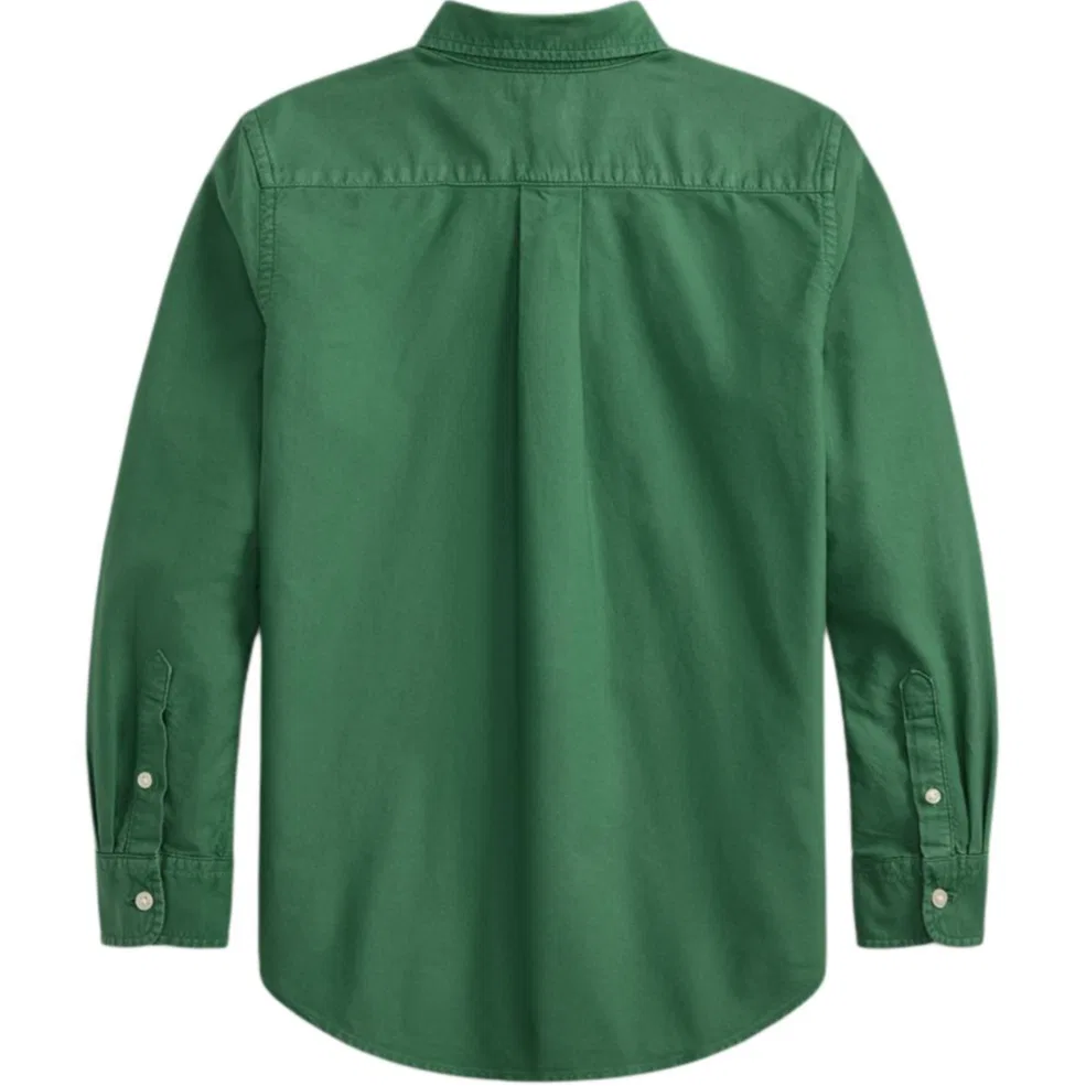 Детская рубашка свободного кроя с отложным воротником Polo Ralph Lauren, Green — фото 3