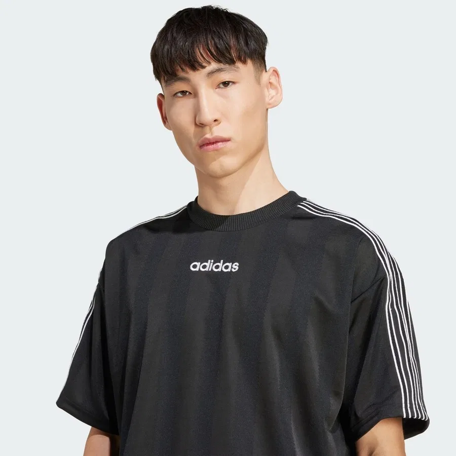 Спортивная футболка с принтом 90s Stripe Jersey adidas, Черный — фото 4