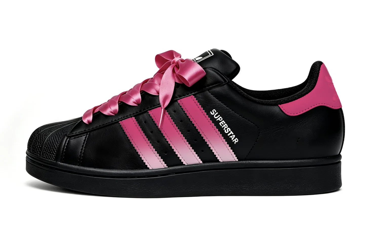 Детские кеды для скейтбординга Adidas Originals Superstar 2, Black Pink