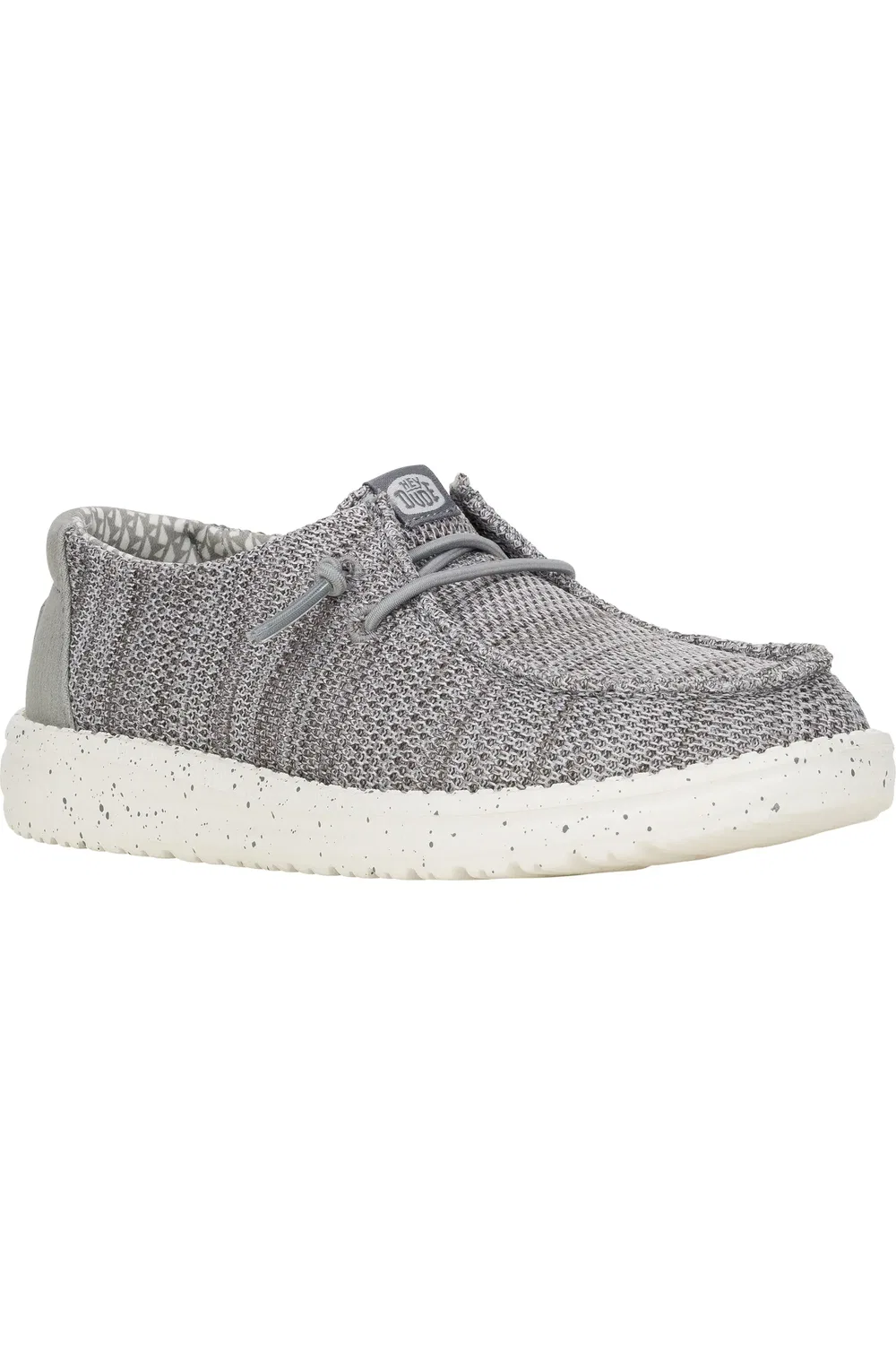 Детские ботинки чукка на шнурках эластичных Wally Stretch Sox Slip-On Hey Dude, серый