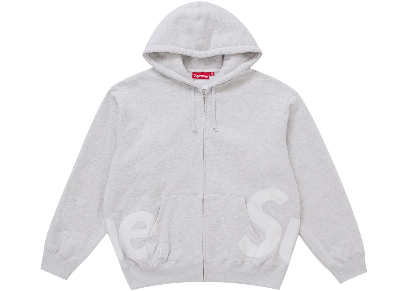 Мужская худи с длинным рукавом Supreme Sweatshirt, Ash Grey