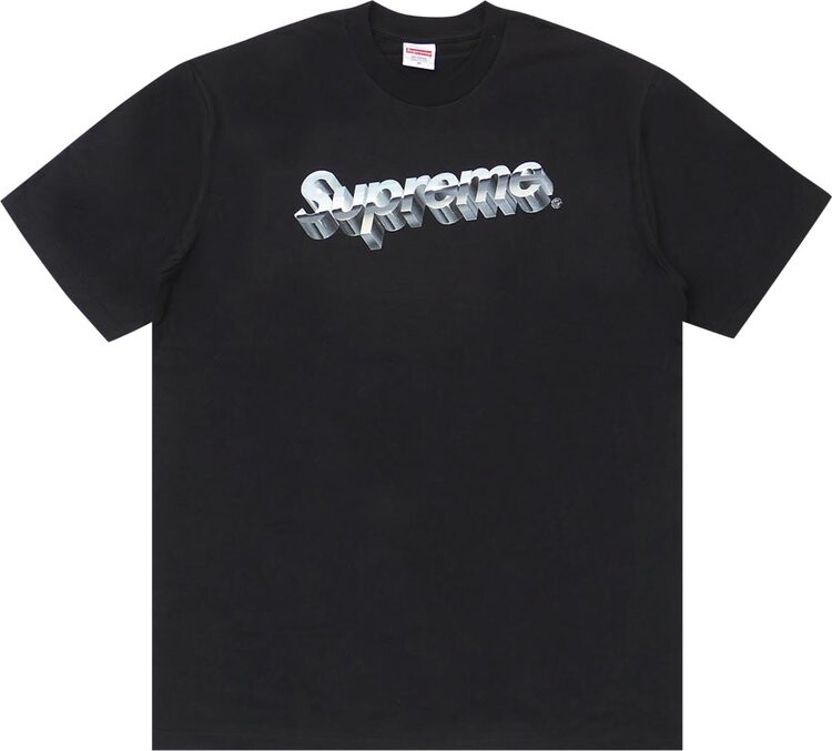 

Футболка Supreme Chrome Logo Tee 'Black', черный