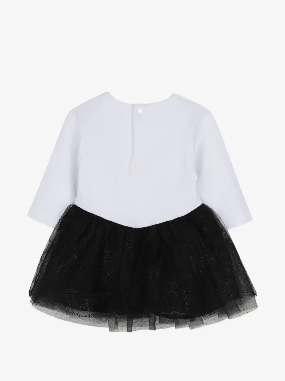 Платье Ceremony с длинными рукавами и юбкой из тюля Karl Lagerfeld Kids, белый — фото 2