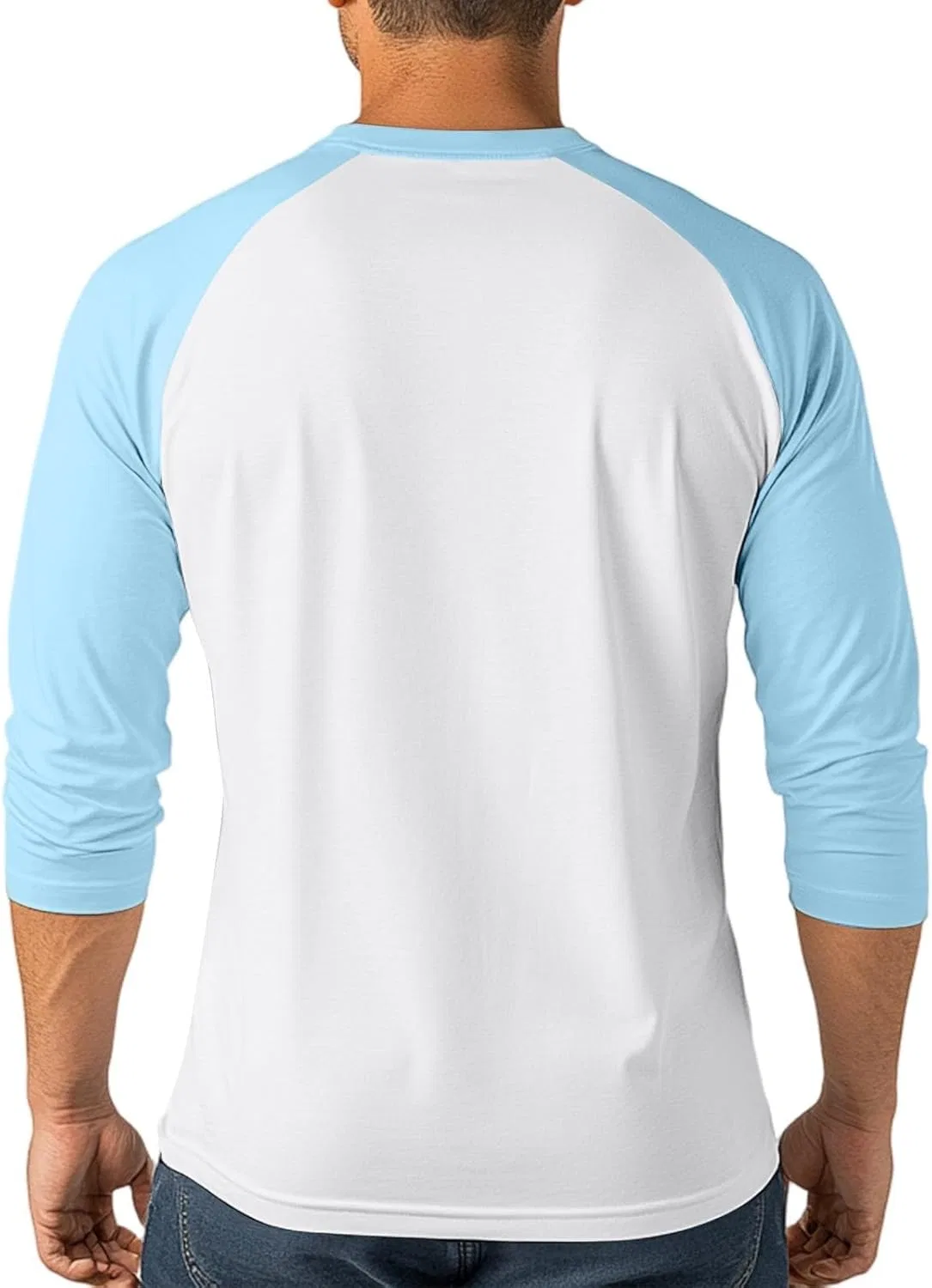 Мужская бейсбольная футболка с рукавом 3/4 Casual Raglan, White — фото 3