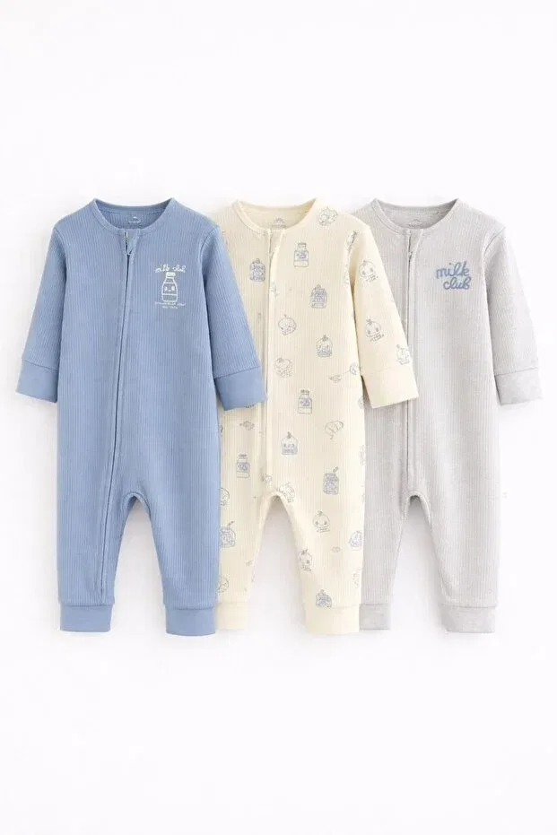 Детский комплект комбинезонов из хлопка с принтом Next Baby, Multicolor