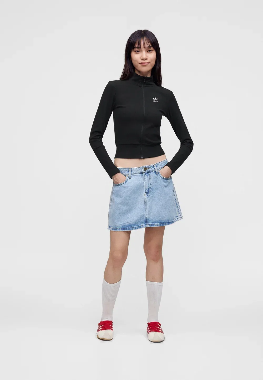 Мини-Юбка Adidas Originals, Light Denim — фото 2
