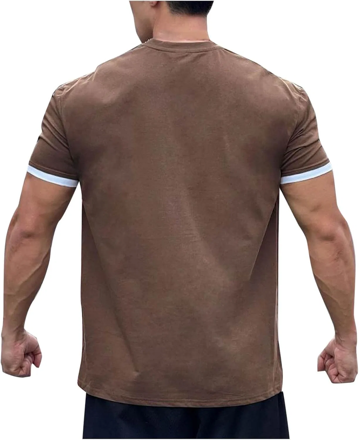 Мужская футболка с круглым вырезом Regular Fit Cotton blend, Brown — фото 4
