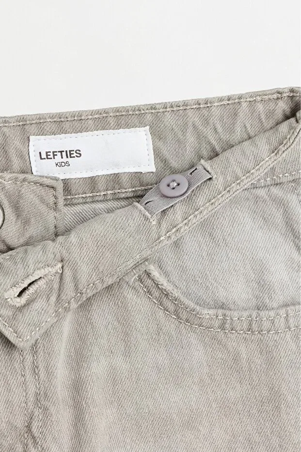 Детские шорты джинсовые свободного кроя Lefties, Light Gray — фото 4