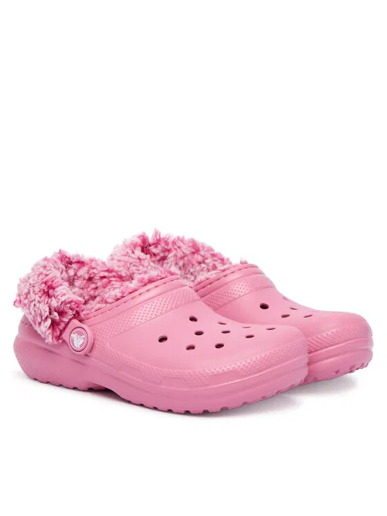Шлепанцы Classic Fleece Lined Clog K Crocs, розовый — фото 3