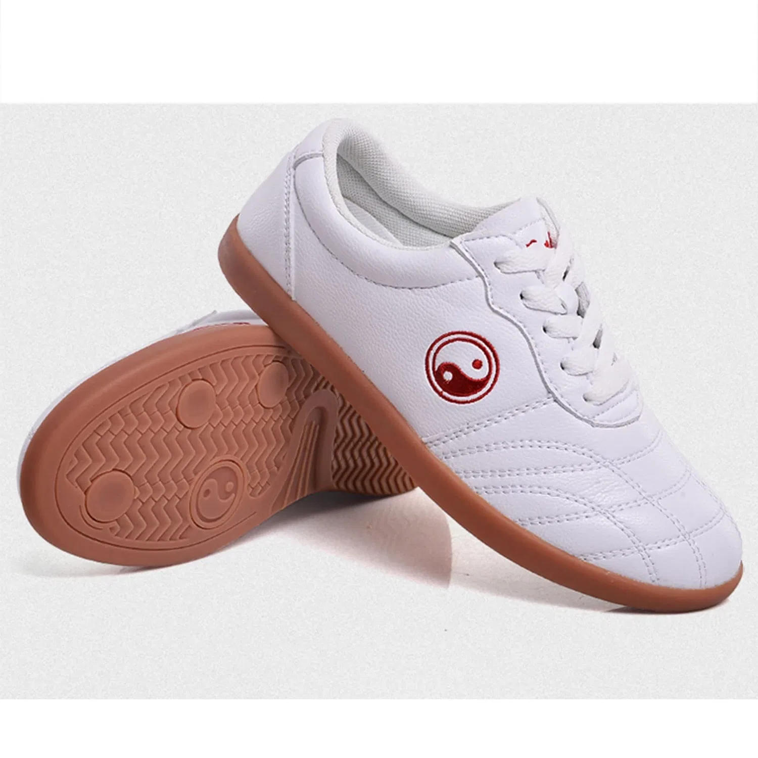Детские спортивные туфли для тайцзи с шнуровкой Taichi Kong Fu Shoes fayengan, Red — фото 3