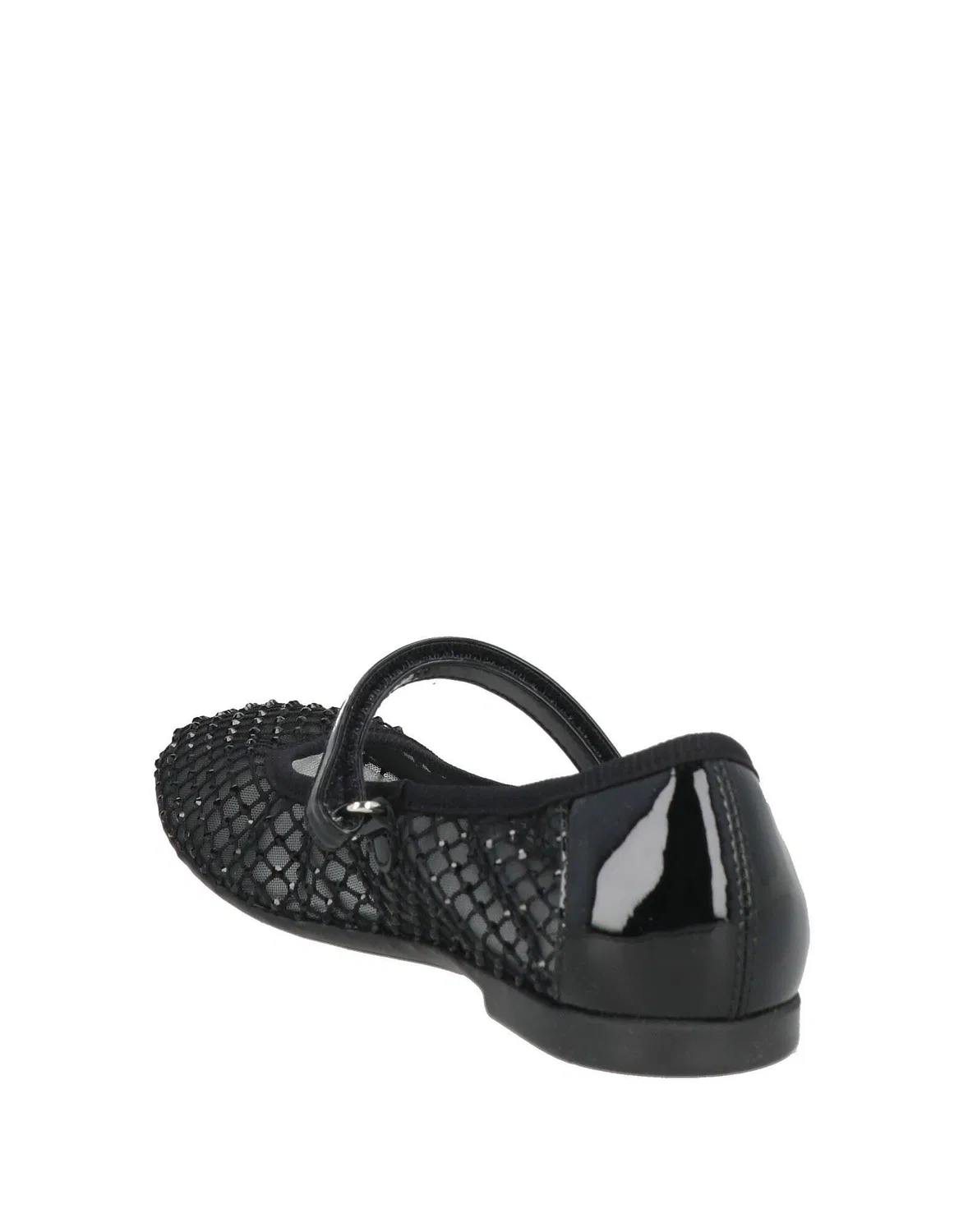 Детские балетки для девочек с кристаллами Mary Jane Flats Monnalisa, черный — фото 3