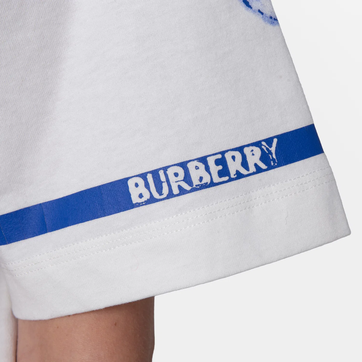 Футболка с принтом Rose Print Cotton Jersey T-Shirt Burberry, Rain — фото 4