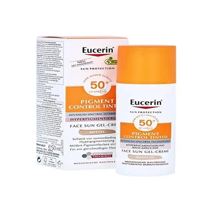 Солнцезащитный тонированный гель-крем SPF 50 Eucerin, 50 мл, Medium