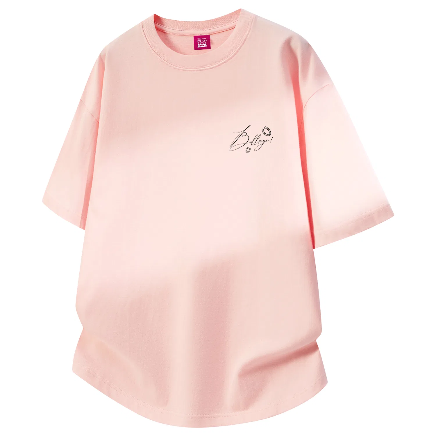 Детская футболка хлопковая Disney Unisex Crew Neck Thin Straight Fit, Pink